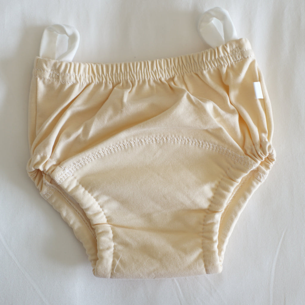 beige training underwear with loops on waistband