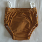 brown training underwear with loops on waistband