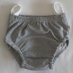 gray training underwear with loops on waistband