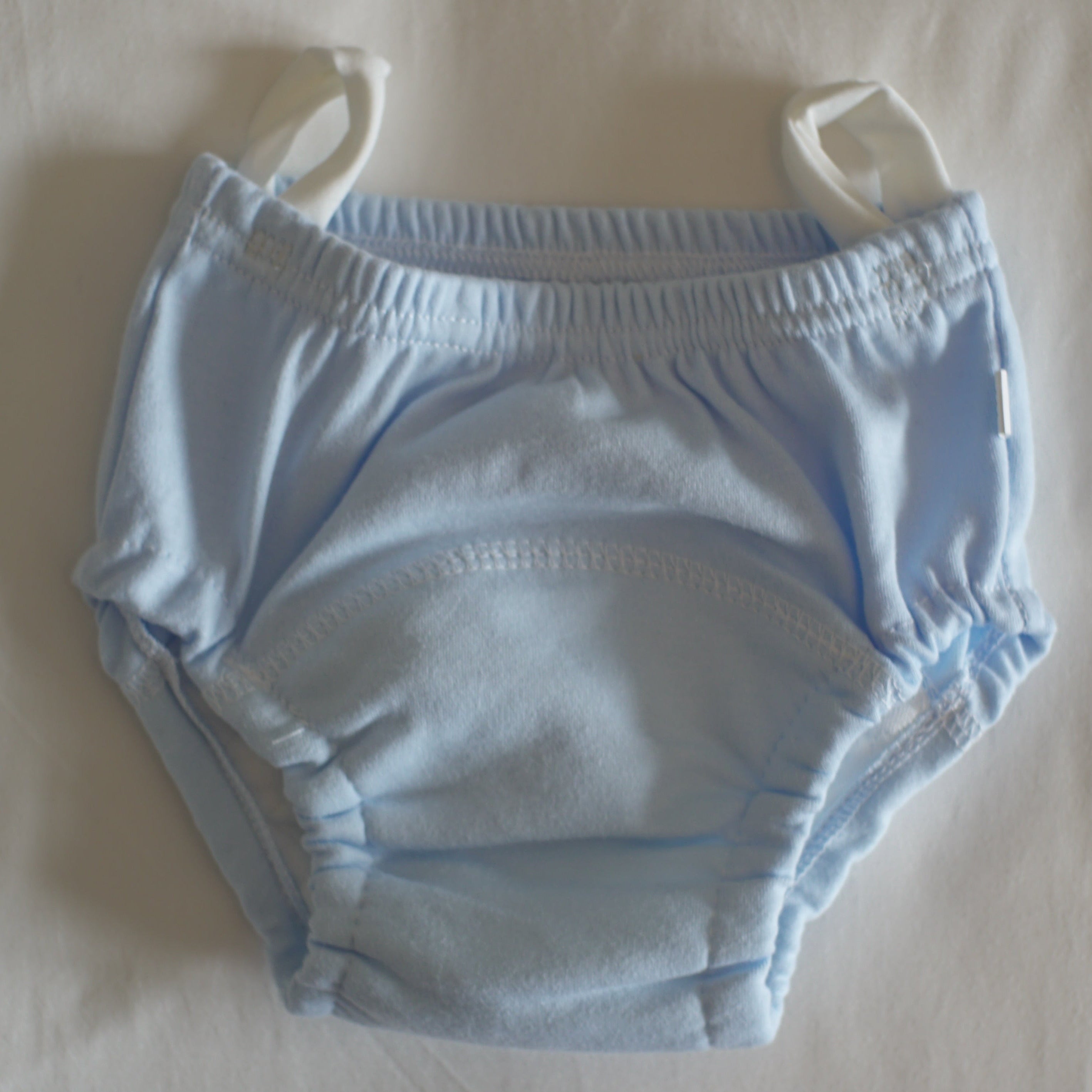 light blue training underwear with loops on waistband